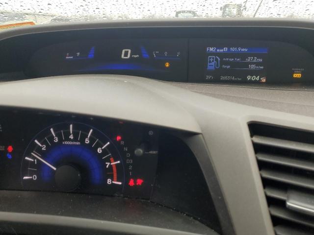 19XFB2F80CE348700 - 2012 HONDA CIVIC EX GRAY photo 9