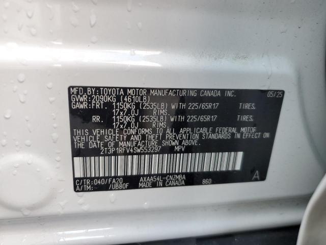 2T3P1RFV4SW553297 - 2025 TOYOTA RAV4 XLE WHITE photo 13