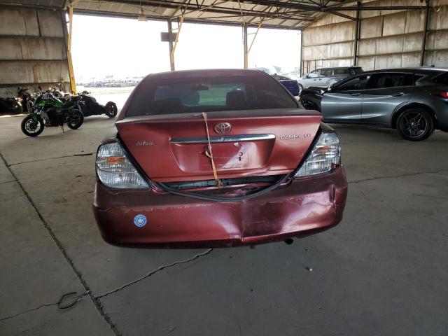 4T1BE32K64U338250 - 2004 TOYOTA CAMRY LE BURGUNDY photo 6