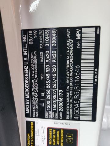 4JGDA5JB5JB116646 - 2018 MERCEDES-BENZ GLE 350 WHITE photo 13