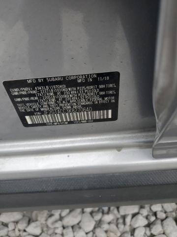 JF2GTACC3K8270640 - 2019 SUBARU CROSSTREK PREMIUM Серебристый фото 13