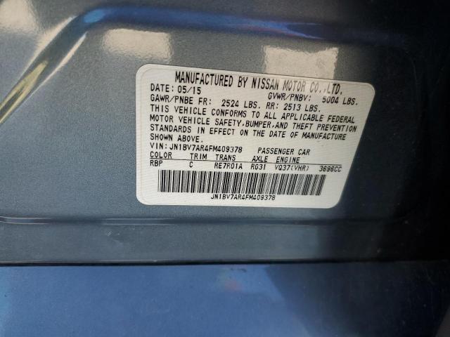 JN1BV7AR4FM409378 - 2015 INFINITI Q50 BASE BLUE photo 12