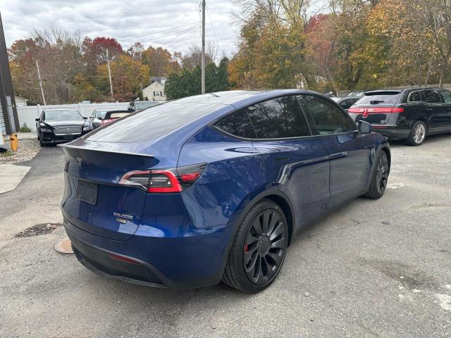 5YJYGDEF1MF140908 - 2021 TESLA MODEL Y BLUE photo 4