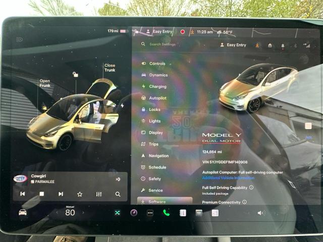 5YJYGDEF1MF140908 - 2021 TESLA MODEL Y BLUE photo 8