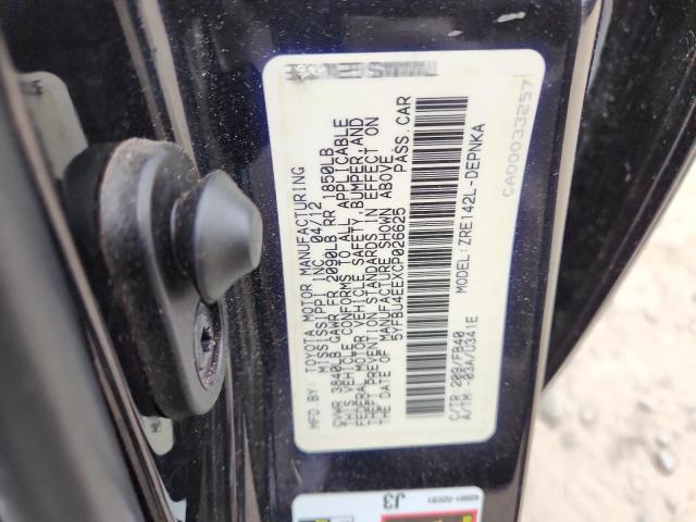 5YFBU4EEXCP026625 - 2012 TOYOTA COROLLA BASE Qara foto 12