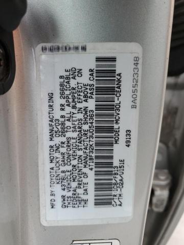 4T1BF32K73U054363 - 2003 TOYOTA CAMRY LE SILVER photo 12