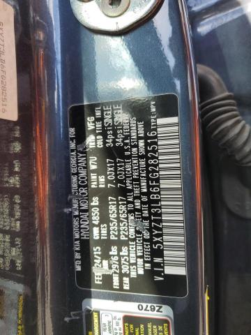 5XYZT3LB6FG282516 - 2015 HYUNDAI SANTA FE S BLUE photo 13