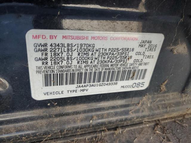 JA4AP3AU1GZ049338 - 2016 MITSUBISHI OUTLANDER ES BLACK photo 13