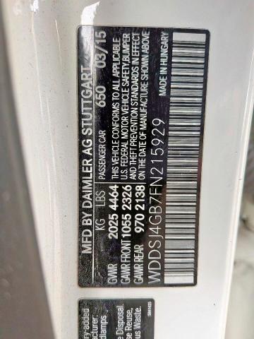 WDDSJ4GB7FN215929 - 2015 MERCEDES-BENZ CLA 250 4MATIC WHITE photo 10