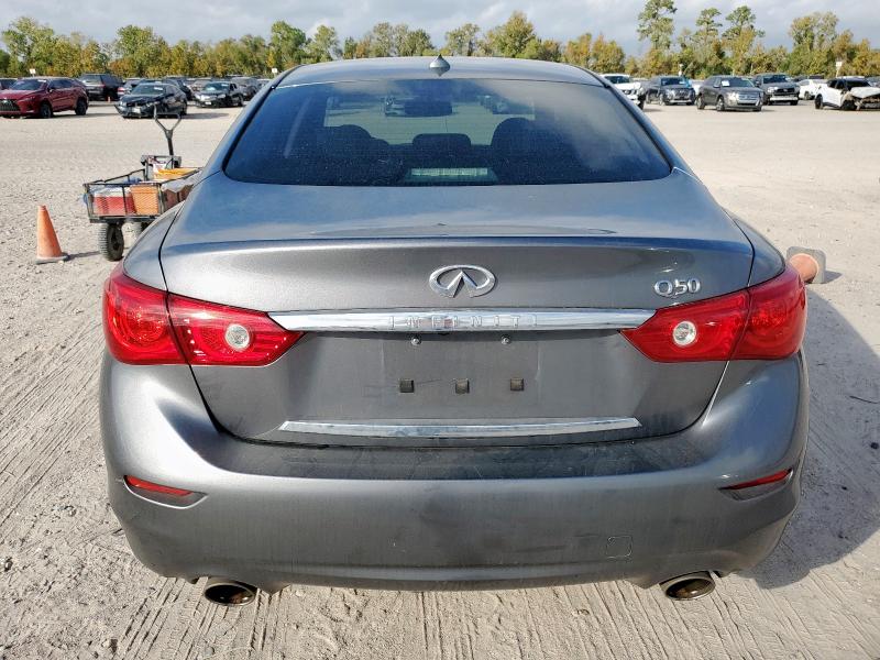 JN1BV7AP0FM345192 - 2015 INFINITI Q50 BASE GRAY photo 6