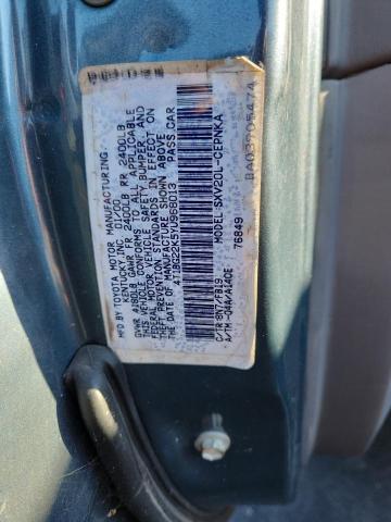 4T1BG22K5YU968013 - 2000 TOYOTA CAMRY CE ლურჯი ფოტო 12