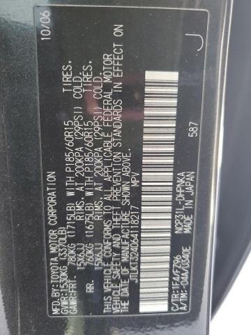 JTLKT324064118217 - 2006 TOYOTA SCION XB BLACK photo 13