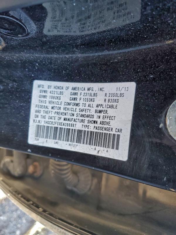 1HGCR2F5XEA096997 - 2014 HONDA ACCORD SPORT BLACK photo 13