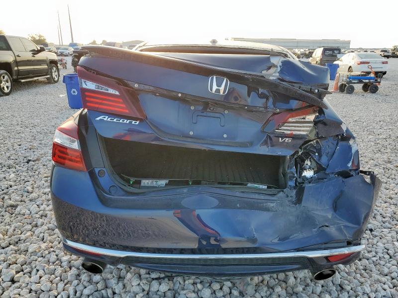 1HGCR3F82GA035680 - 2016 HONDA ACCORD EXL BLUE photo 6