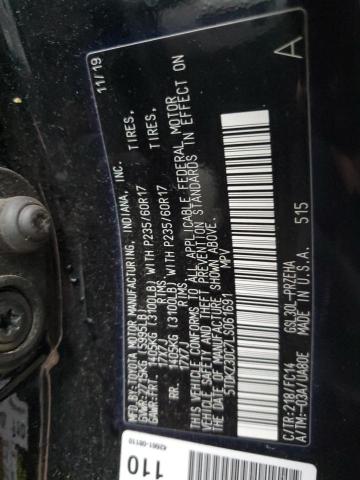 5TDKZ3DC7LS061691 - 2020 TOYOTA SIENNA LE BLACK photo 13