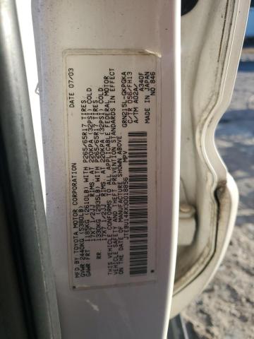 JTEBU14RX30018856 - 2003 TOYOTA 4RUNNER SR5 白色 照片 13