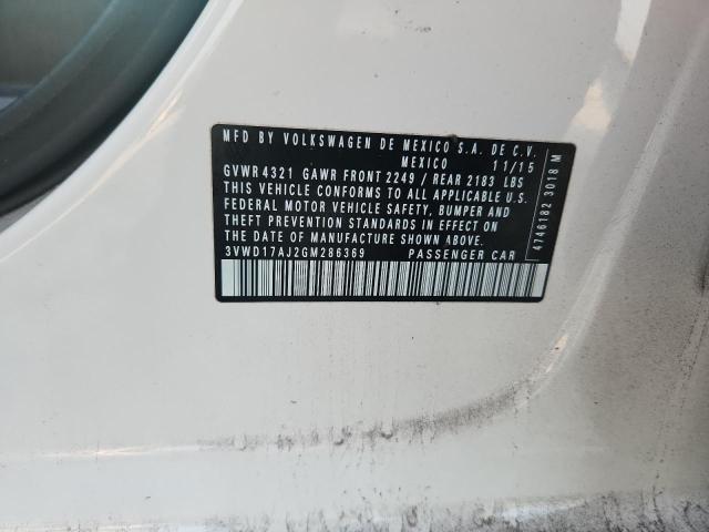 3VWD17AJ2GM286369 - 2016 VOLKSWAGEN JETTA SPORT WHITE photo 12