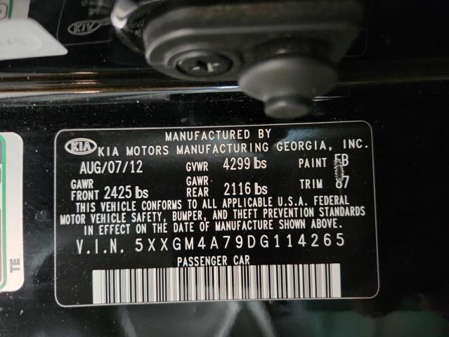 5XXGM4A79DG114265 - 2013 KIA OPTIMA LX BLACK photo 13