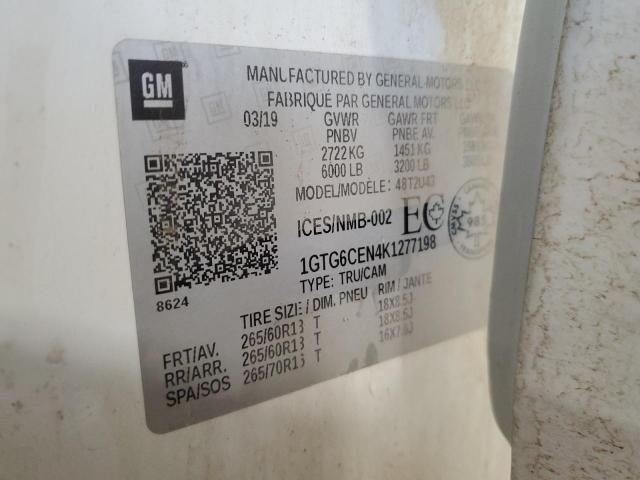 1GTG6CEN4K1277198 - 2019 GMC CANYON SLE Ağ foto 13