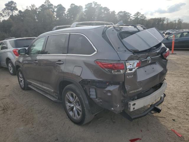 5TDKKRFH7FS052428 - 2015 TOYOTA HIGHLANDER XLE Сірий фото 2