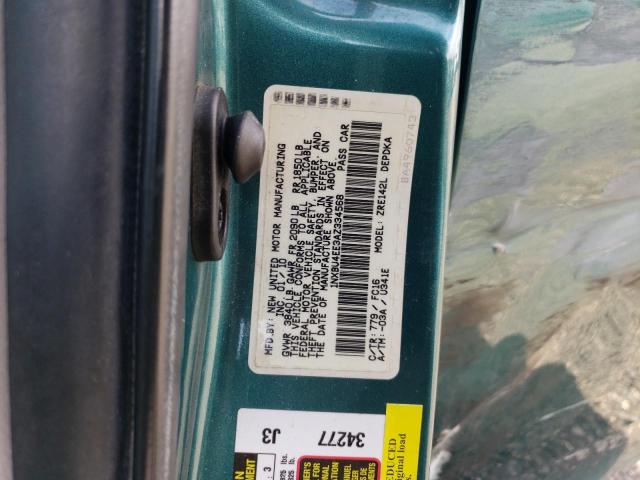 1NXBU4EE3AZ334568 - 2010 TOYOTA COROLLA BASE Vert photo 12