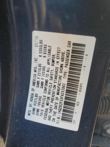 1HGCR2F55FA253983 - 2015 HONDA ACCORD SPORT BLUE photo 12