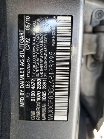 WDDGF8BB2AR128995 - 2010 MERCEDES-BENZ C 300 4MATIC GRAY photo 12