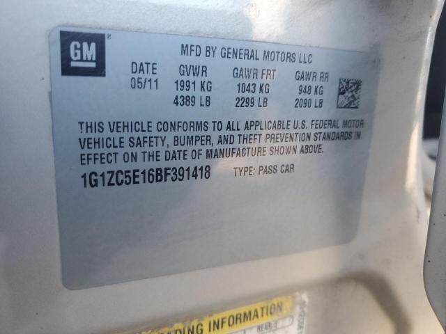 1G1ZC5E16BF391418 - 2011 CHEVROLET MALIBU 1LT TAN photo 12
