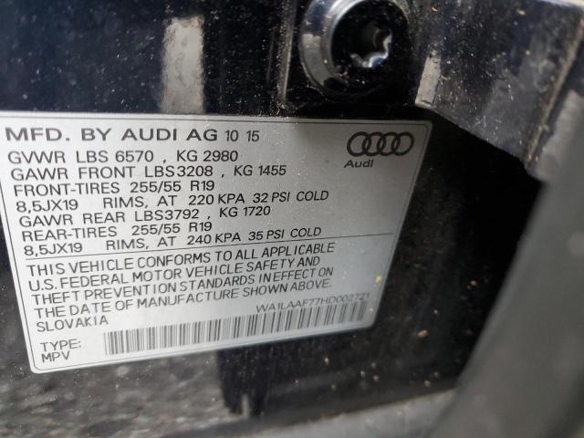 WA1LAAF77HD002721 - 2017 AUDI Q7 PREMIUM PLUS ლურჯი ფოტო 13