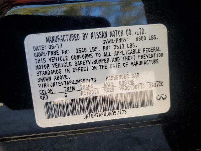 JN1EV7AP4JM357173 - 2018 INFINITI Q50 LUXE أسود صورة 12