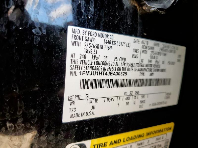 1FMJU1HT4JEA30325 - 2018 FORD EXPEDITION XLT BLACK photo 13