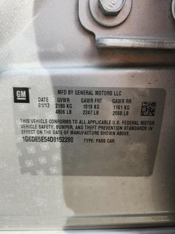 1G6DE5E54D0152280 - 2013 CADILLAC CTS LUXURY COLLECTION SILVER photo 12