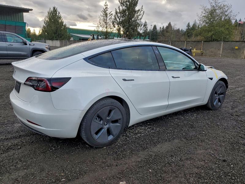 5YJ3E1EA8MF877025 - 2021 TESLA MODEL 3 WHITE photo 3