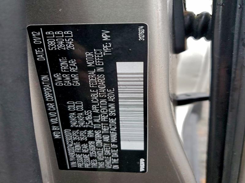 YV4902DZ4C2302070 - 2012 VOLVO XC60 T6 TAN photo 13