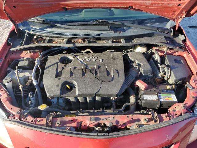 2T1BU4EE6AC363807 - 2010 TOYOTA COROLLA BASE Կարմիր լուսանկար 11