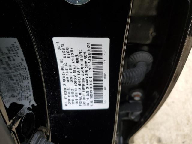 1HGCR3F8XFA037157 - 2015 HONDA ACCORD EXL შავი ფოტო 12