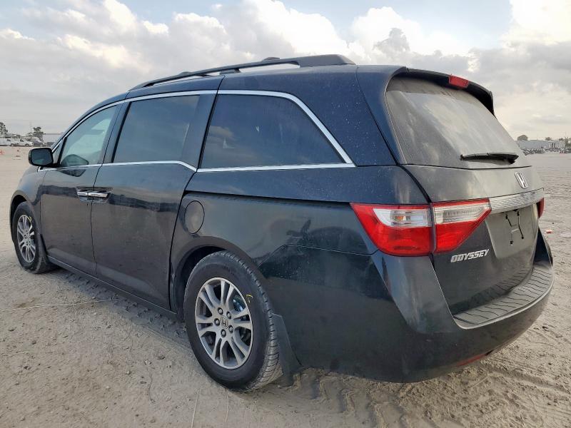 5FNRL5H63CB015604 - 2012 HONDA ODYSSEY EXL BLACK photo 2