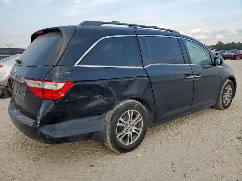 5FNRL5H63CB015604 - 2012 HONDA ODYSSEY EXL BLACK photo 3