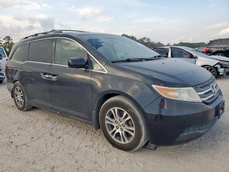 5FNRL5H63CB015604 - 2012 HONDA ODYSSEY EXL BLACK photo 4