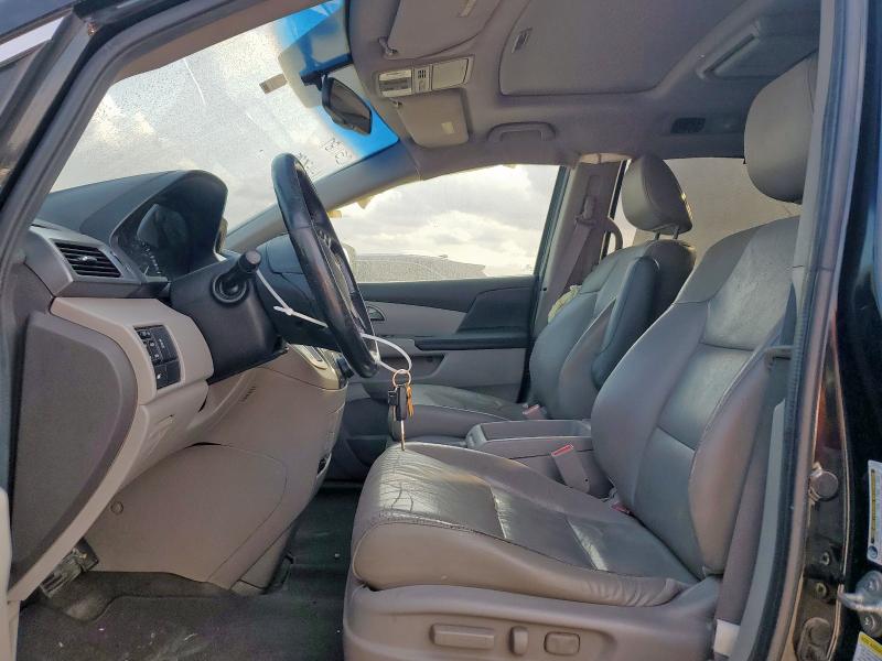 5FNRL5H63CB015604 - 2012 HONDA ODYSSEY EXL BLACK photo 7