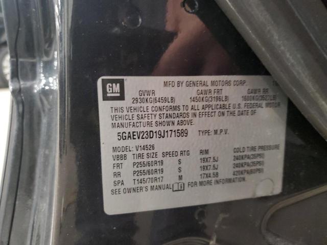 5GAEV23D19J171589 - 2009 BUICK ENCLAVE CXL CHARCOAL photo 13