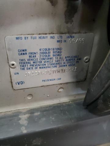 JF1SF6357YH718021 - 2000 SUBARU FORESTER L ვერცხლისფერი ფოტო 12