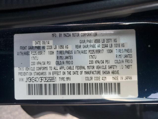 JM3KE4CY3F0529851 - 2015 MAZDA CX-5 TOURING BLUE photo 13