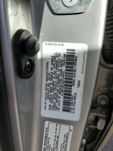 4T1BE32K33U744551 - 2003 TOYOTA CAMRY LE Gümüş fotoğraf 12