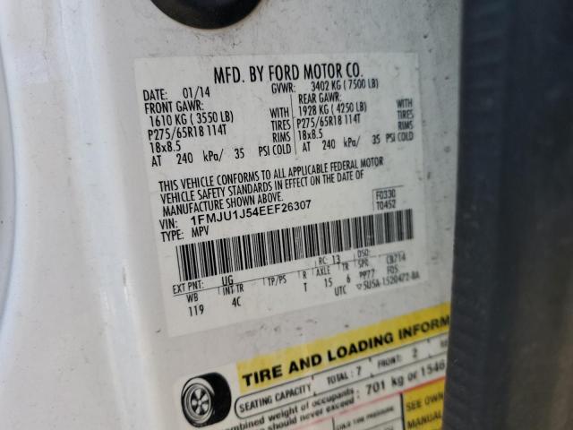 1FMJU1J54EEF26307 - 2014 FORD EXPEDITION XLT Weiß Foto 13