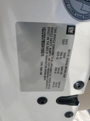 1G2ZG57B584195576 - 2008 PONTIAC G6 BASE WHITE photo 12