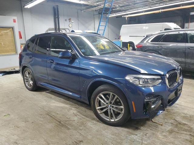 5UXTS1C04M9G47206 - 2021 BMW X3 XDRIVE30E BLUE photo 4