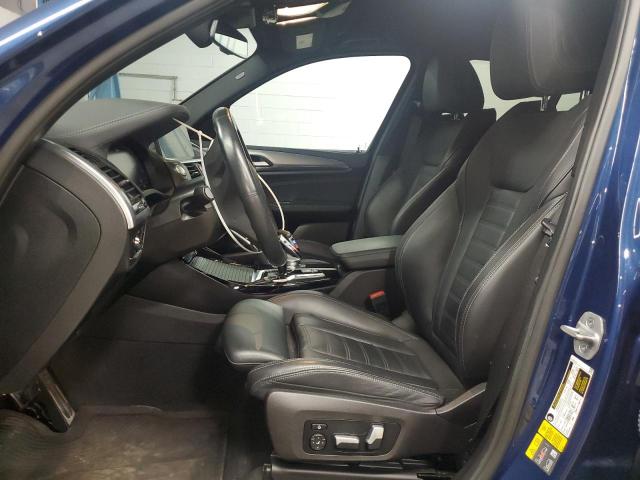 5UXTS1C04M9G47206 - 2021 BMW X3 XDRIVE30E BLUE photo 7