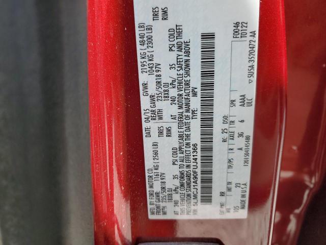 5LMCJ1A90FUJ41366 - 2015 LINCOLN MKC BURGUNDY photo 13