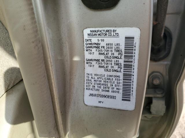 JN8AR07S8XW385692 - 1999 NISSAN PATHFINDER LE TAN photo 13